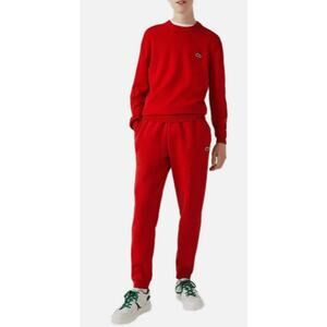 NWT Lacoste‎ Red Men's Tapered Fit Fleece Trackpants Size XXL (7) Joggers